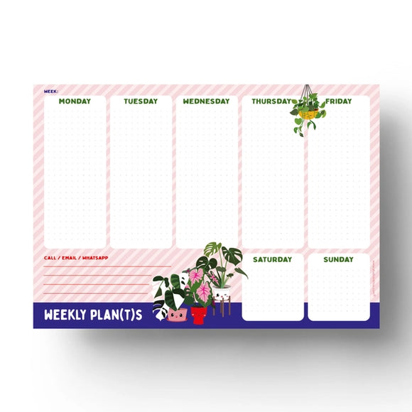 Plants A4 Weekly Planner Pad
