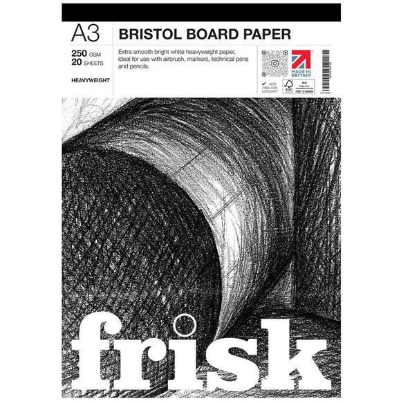 Frisk A3 Bristol Board Pad - 250gsm 20 sheets