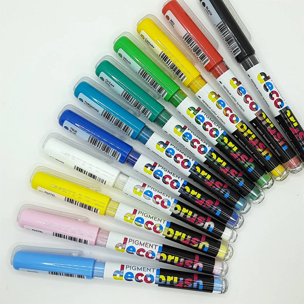 Brush tip paint markers - Set of 16 paint brush markers