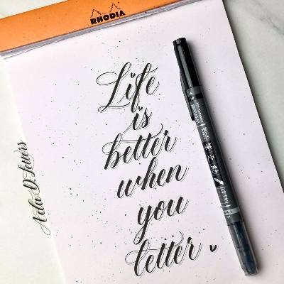 Add shadows to your lettering - Andra shows us how