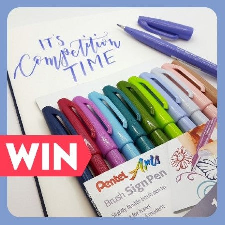 Win a set of 12 Pentel Brush Sign pens in our May giveaway!