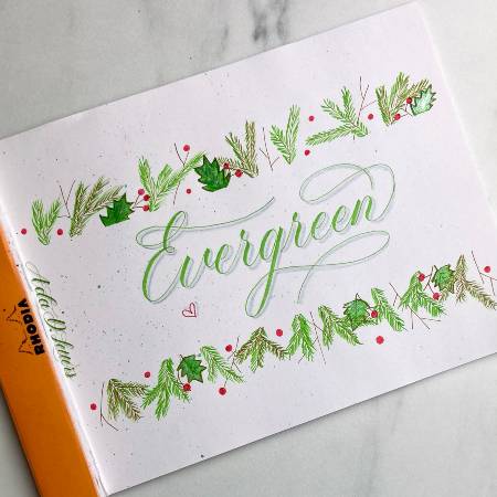 Christmas brush lettering inspiration in our Advent Challenge