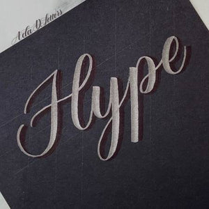 Add shadows to brush lettering even on dark paper