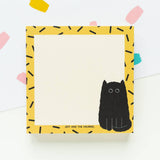 Black Cat Confetti Memo Pad - Colourful Recycled Stationery