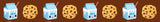 Washi Tape Milk & Cookies kawaii