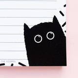 Black Cat A6 Notepad - Recycled Monochrome Stationery
