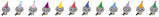 Party Pigeons with Party Hats Washi Tape