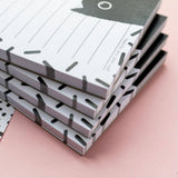 Black Cat A6 Notepad - Recycled Monochrome Stationery