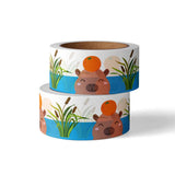 Capybara With An Orange Washi Tape