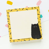 Black Cat Confetti Memo Pad - Colourful Recycled Stationery