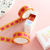 Pink and Orange Cat Washi Tape