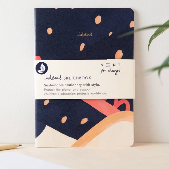 VENT For Change IDEAS - plain 100% recycled A5 notebook - 2 colours available