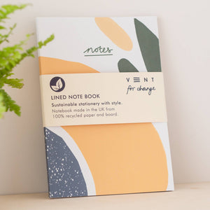VENT For Change NOTES book - lined 100% recycled A5 notebook - 2 colours available