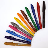 Pentel Brush Sign Pen - 12-pen set, original shades