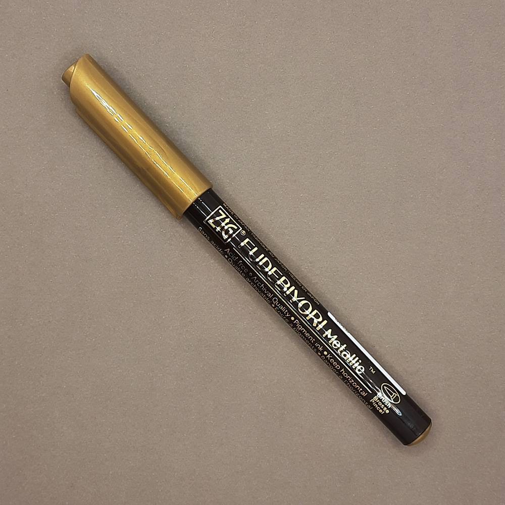 Kuretake Zig Fudebiyori metallic brush markers pen set – Pen