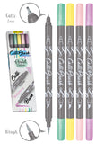 ONLINE Calli.Brush brush markers - 5 pen set, pastels