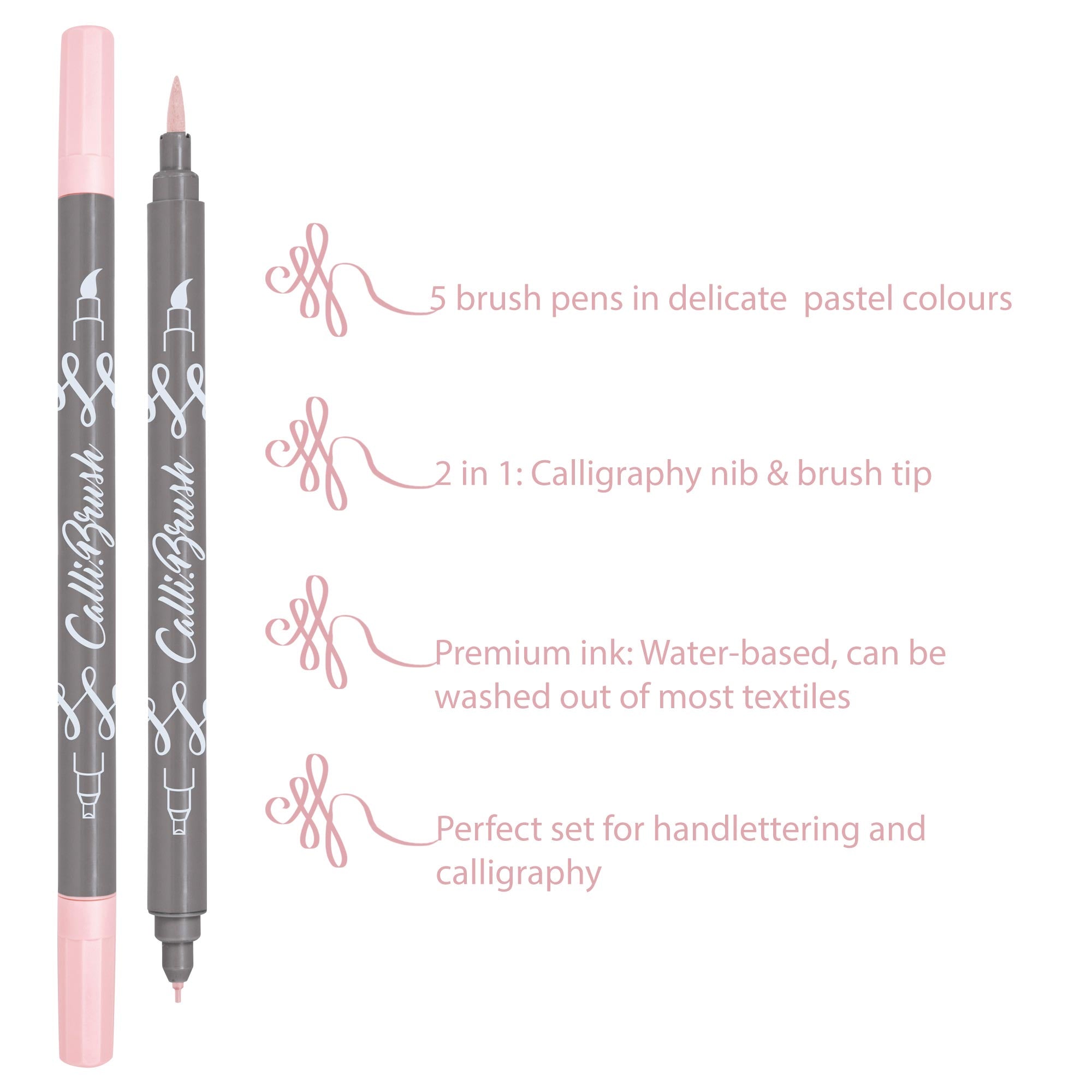ONLINE Calli.Brush brush markers - 5 pen set, metallic – Pen Pusher