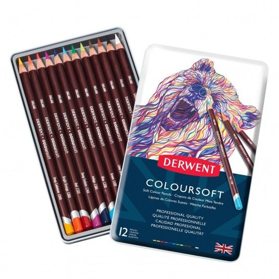 Derwent Coloursoft Pencils - 12-pencil set