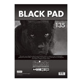 Frisk A4 Black Paper Pad - 135gsm 50 sheets