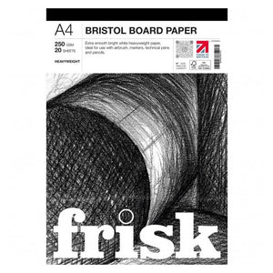 Frisk A4 Bristol Board Pad - 250gsm 20 sheets