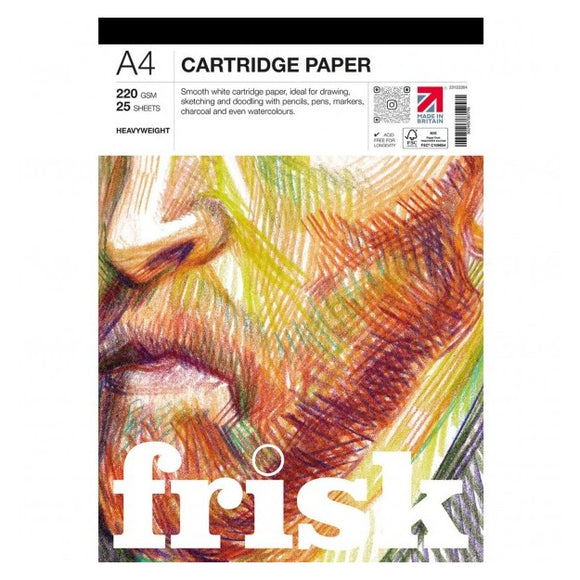 Frisk A4 Cartridge Paper Pad - 220gsm 25 sheets