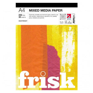 Frisk A4 Mixed Media Paper Pad - 250gsm 30 sheets