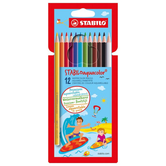 STABILOaquacolor watercolour pencils - 12 pack