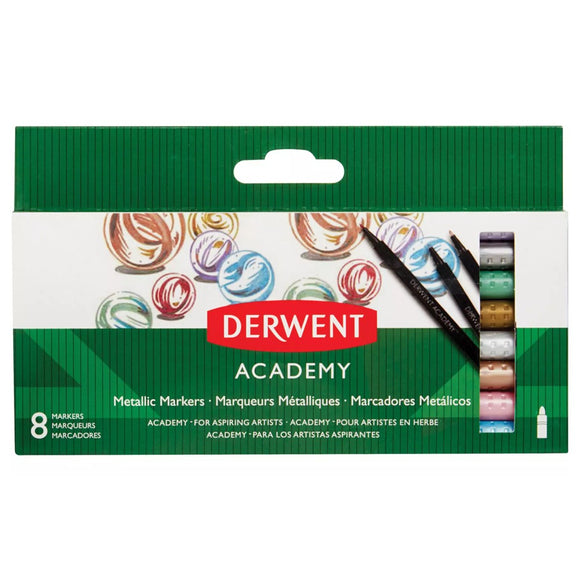 Derwent Academy Metallic Markers - 8 pen set