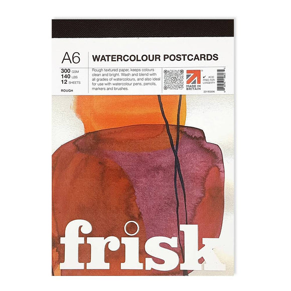 Frisk A6 rough watercolour postcards 300gsm