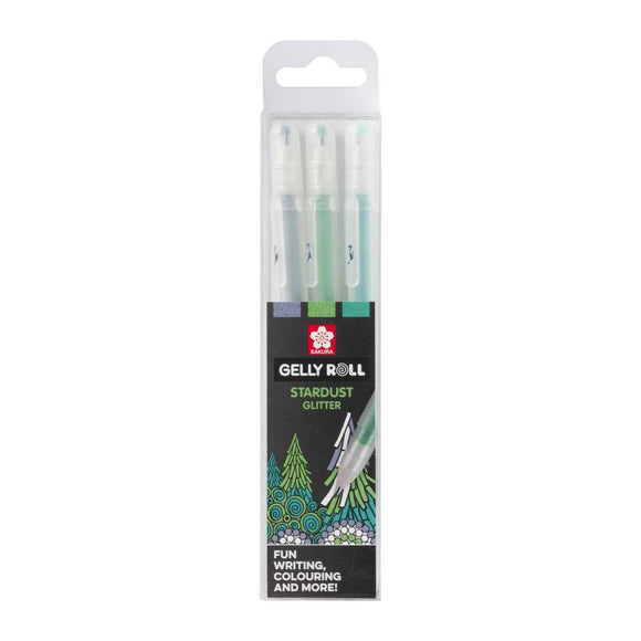 Sakura Gelly Roll Stardust Forest glitter gel pens - 3-pen set