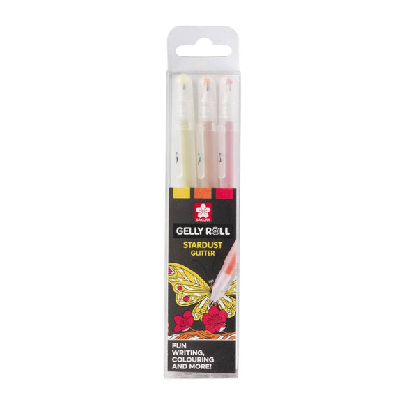 Sakura Gelly Roll Stardust Happy glitter gel pens - 3-pen set