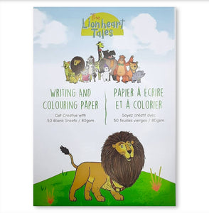 The Lionheart Tales A4 Writing & Colouring Pad - 50 sheets
