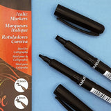 Manuscript CalliCreative Black Italic Pens - 2 pen set, Medium & Extra Broad