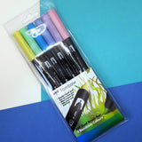 tombow dual tip brush marker set pastel colours